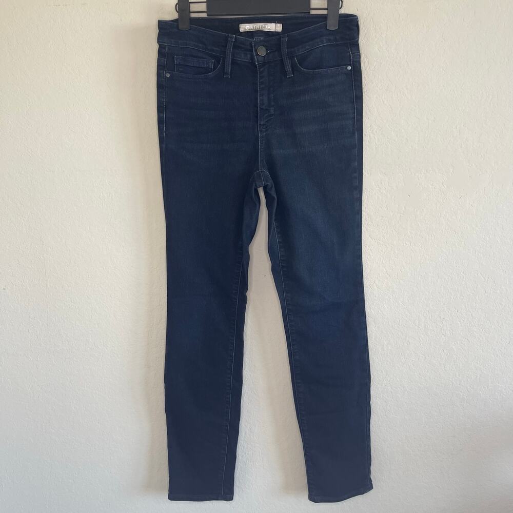 Athleta High Rise Skinny Jeans Dark Wash Denim - Size 4